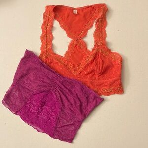 Free People 2 Pc Lace Bralette Bundle